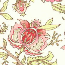 Red and PInk Florentine Flowers Italian Print Paper ~ Rossi Italy
